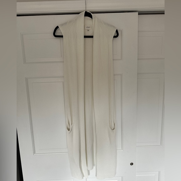 Aritzia Wildfred sweater vest. Cream color, size small. - Picture 1 of 6